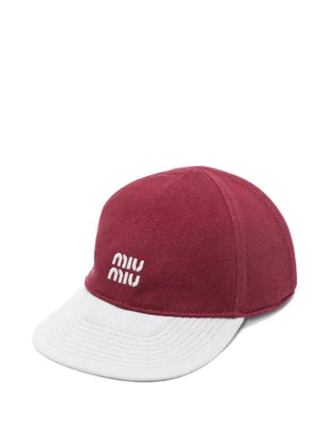Drill baseball cap by MIU MIU