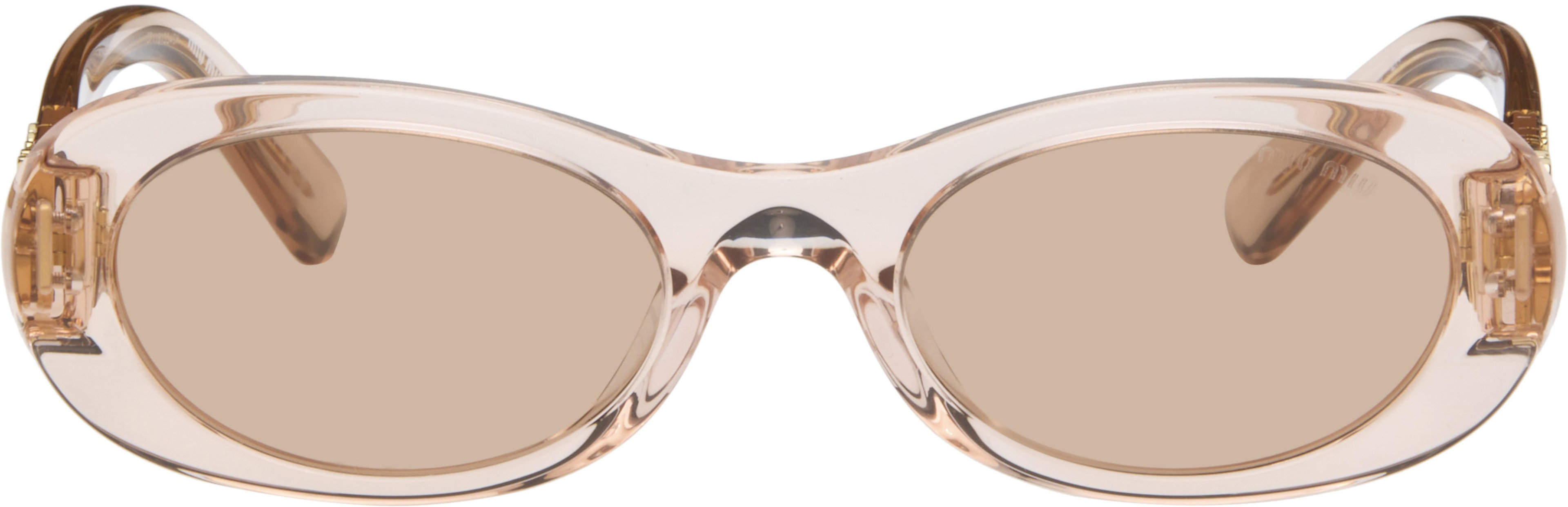 Pink Miu Glimpse Sunglasses by MIU MIU EYEWEAR