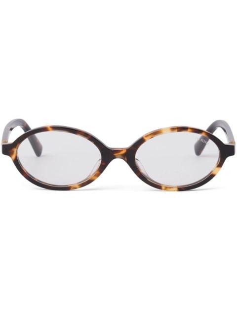 Runway logo-plaque sunglasses by MIU MIU EYEWEAR