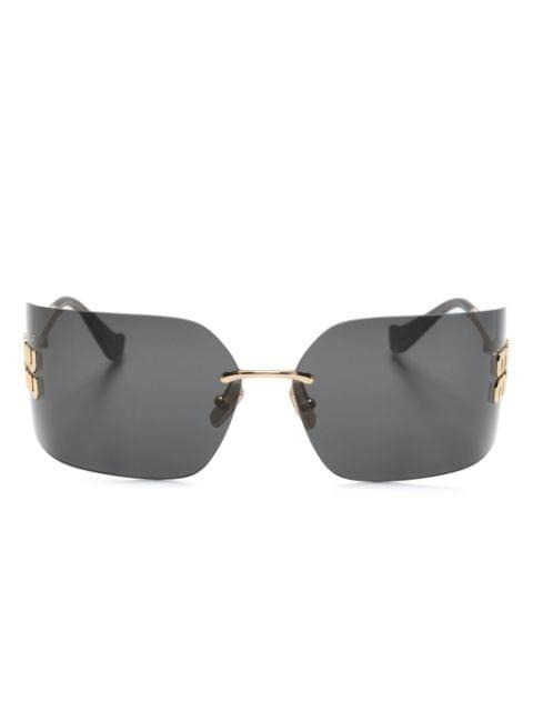 Runway rectangle-frame sunglasses by MIU MIU EYEWEAR