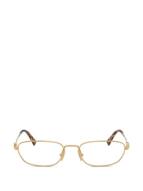 geometric-frame tortoiseshell glasses by MIU MIU EYEWEAR