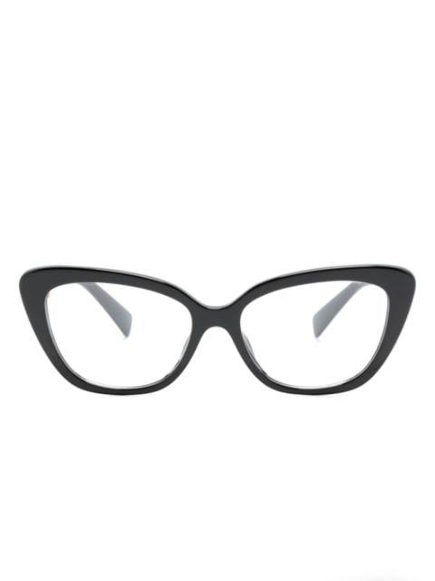 logo-detail cat-eye frame glasses by MIU MIU EYEWEAR