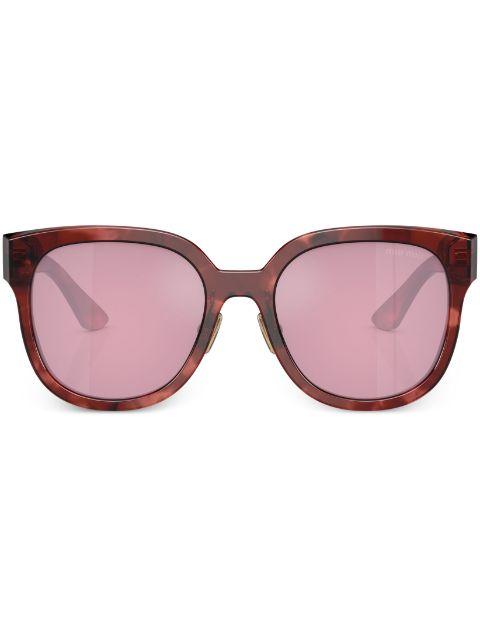 logo-lettering D-frame sunglasses by MIU MIU EYEWEAR
