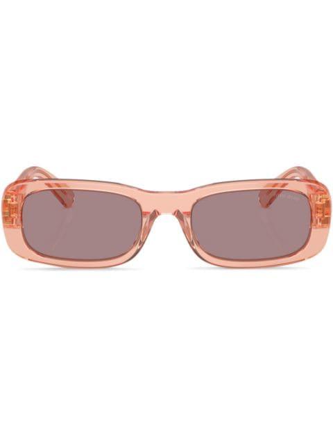 logo-lettering rectangle-frame sunglasses by MIU MIU EYEWEAR