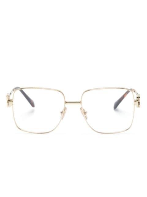 logo-lettering square-frame glasses by MIU MIU EYEWEAR