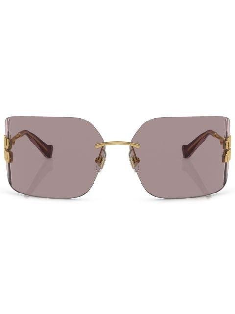 logo oversize-frameless sunglasses by MIU MIU EYEWEAR