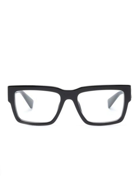 logo-plaque rectangle-frame glasses by MIU MIU EYEWEAR