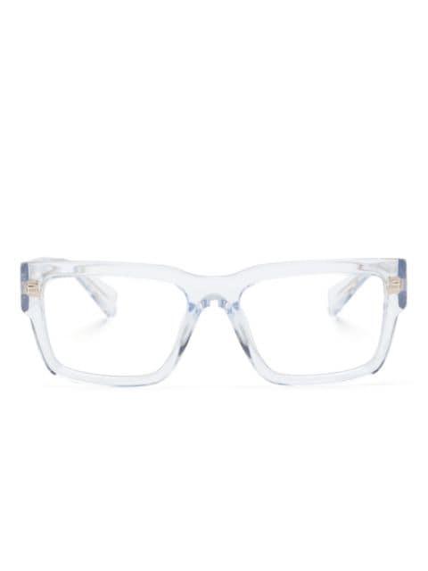 logo-plaque square-frame glasses by MIU MIU EYEWEAR