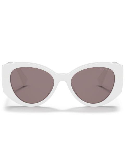 logo-print sunglasses by MIU MIU EYEWEAR