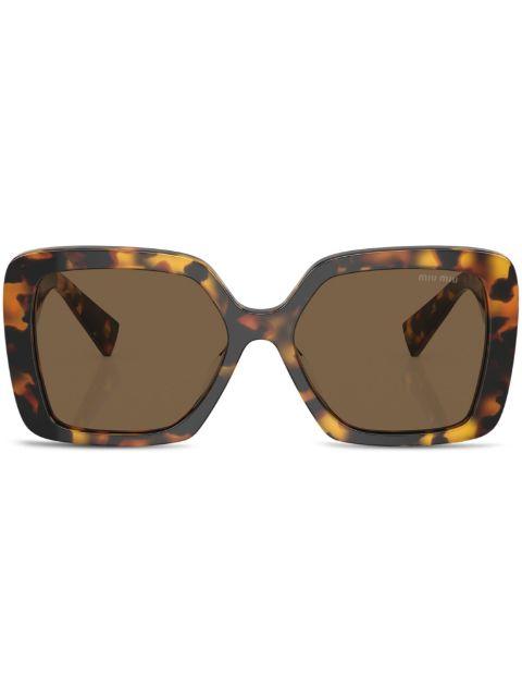 tortoiseshell-effect oversize-frame sunglasses by MIU MIU EYEWEAR