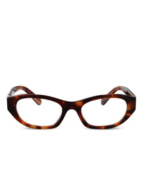 tortoiseshell geometric-frame glasses by MIU MIU EYEWEAR