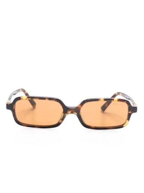 tortoiseshell rectangle-frame sunglasses by MIU MIU EYEWEAR