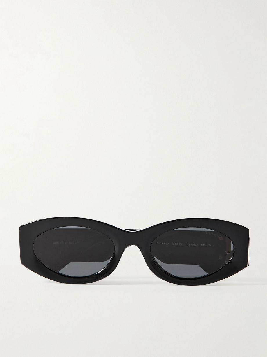 Glimpse oval-frame acetate sunglasses by MIU MIU