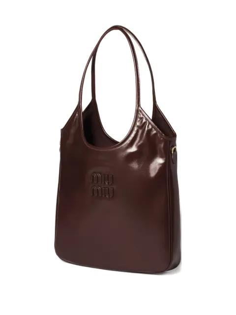 Ivy leather tote bag by MIU MIU