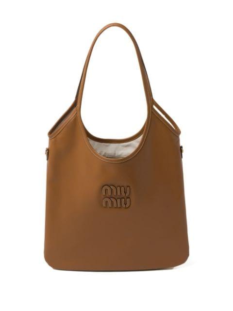 Ivy leather tote bag by MIU MIU