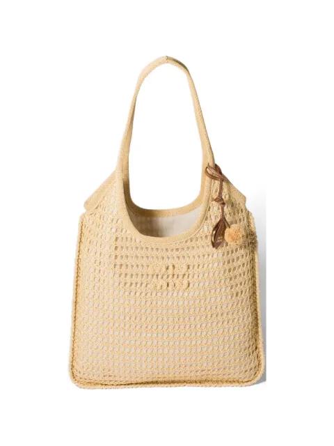 Ivy raffia crochet bag by MIU MIU