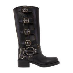 Leather boots by MIU MIU