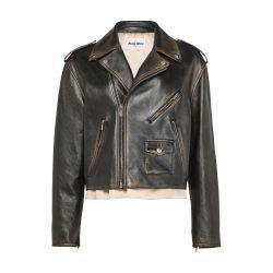 Leather jacket by MIU MIU