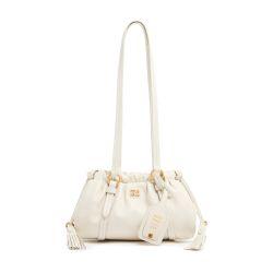 Leather shoulder mini bag by MIU MIU