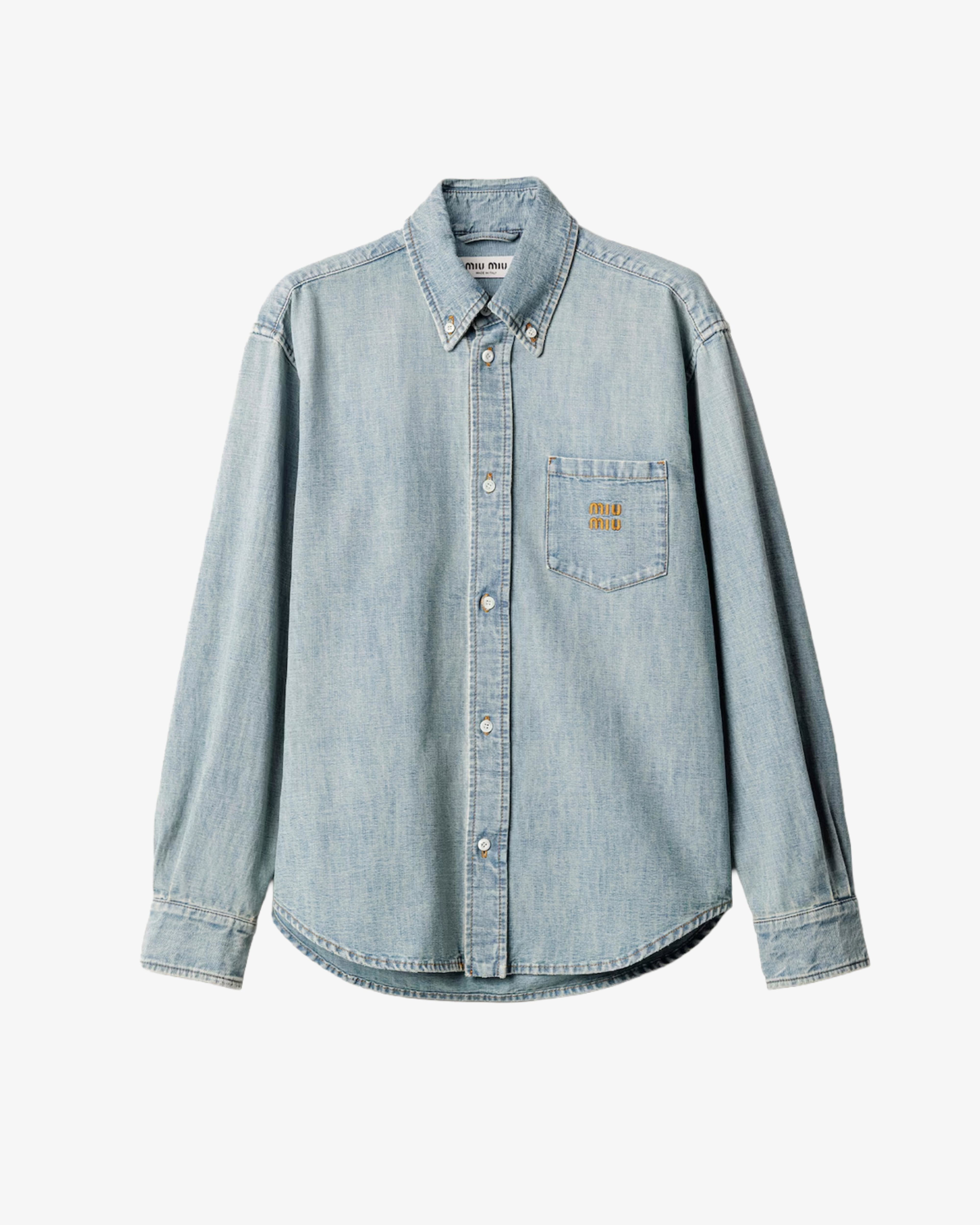MIU MIU - Women's Chambray Shirt - (Denim) by MIU MIU