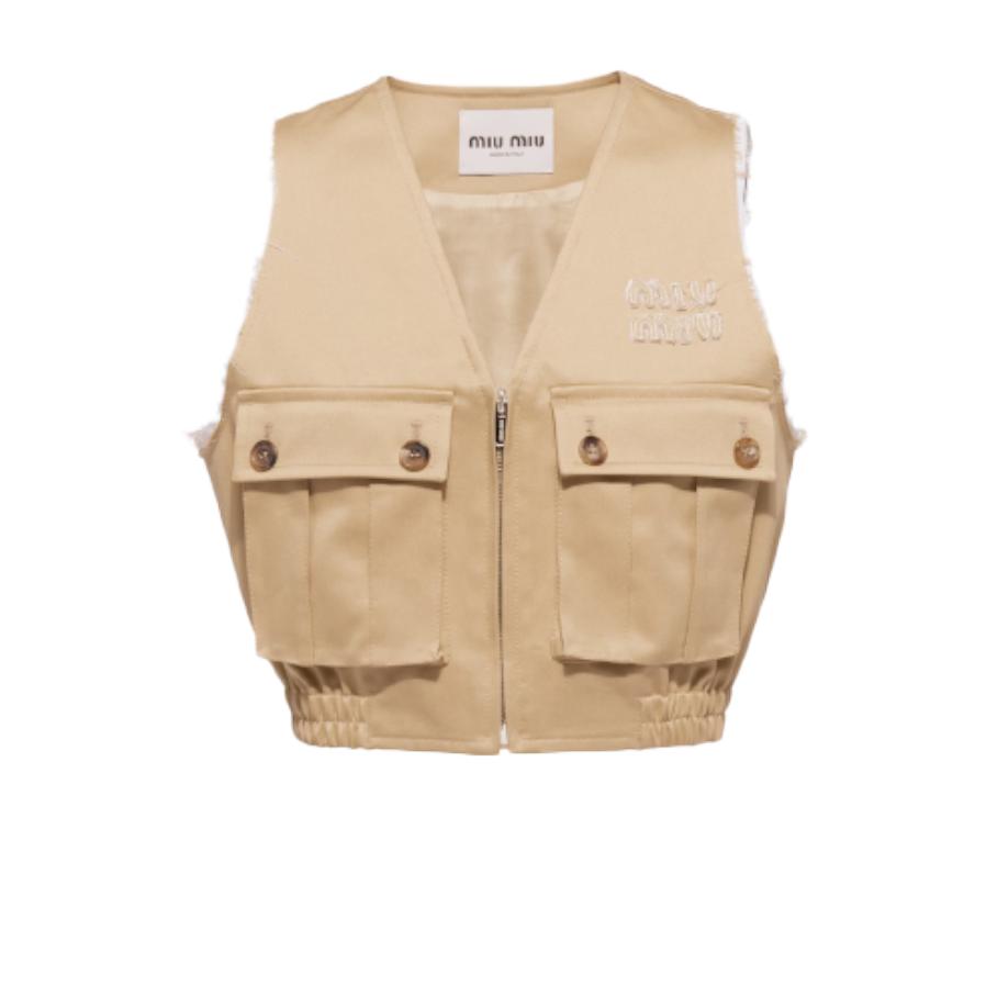 MIU MIU - Women's Chino Vest - Corda by MIU MIU