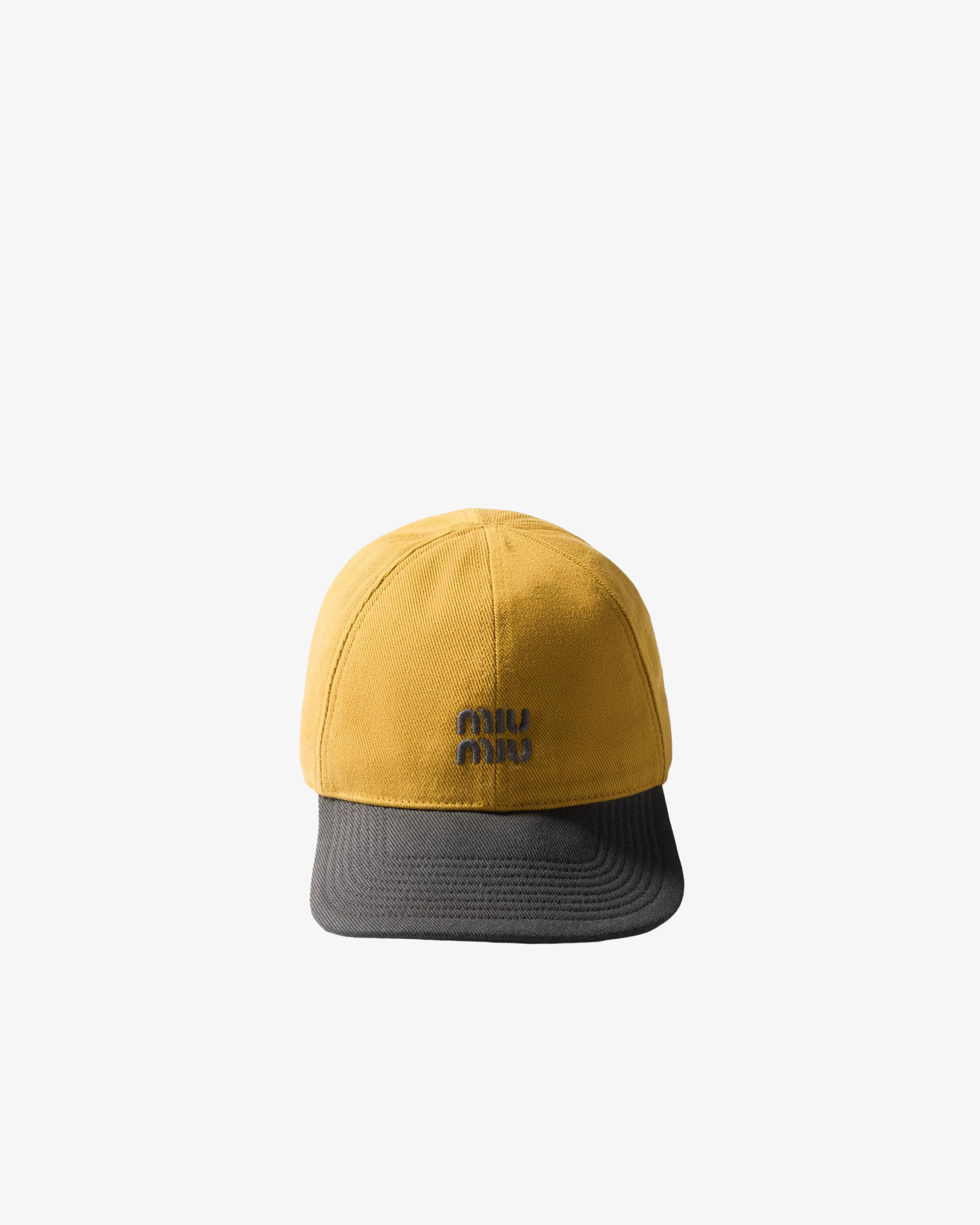 MIU MIU - Women's Drill Washed Bicolore Cap - (Yellow) by MIU MIU