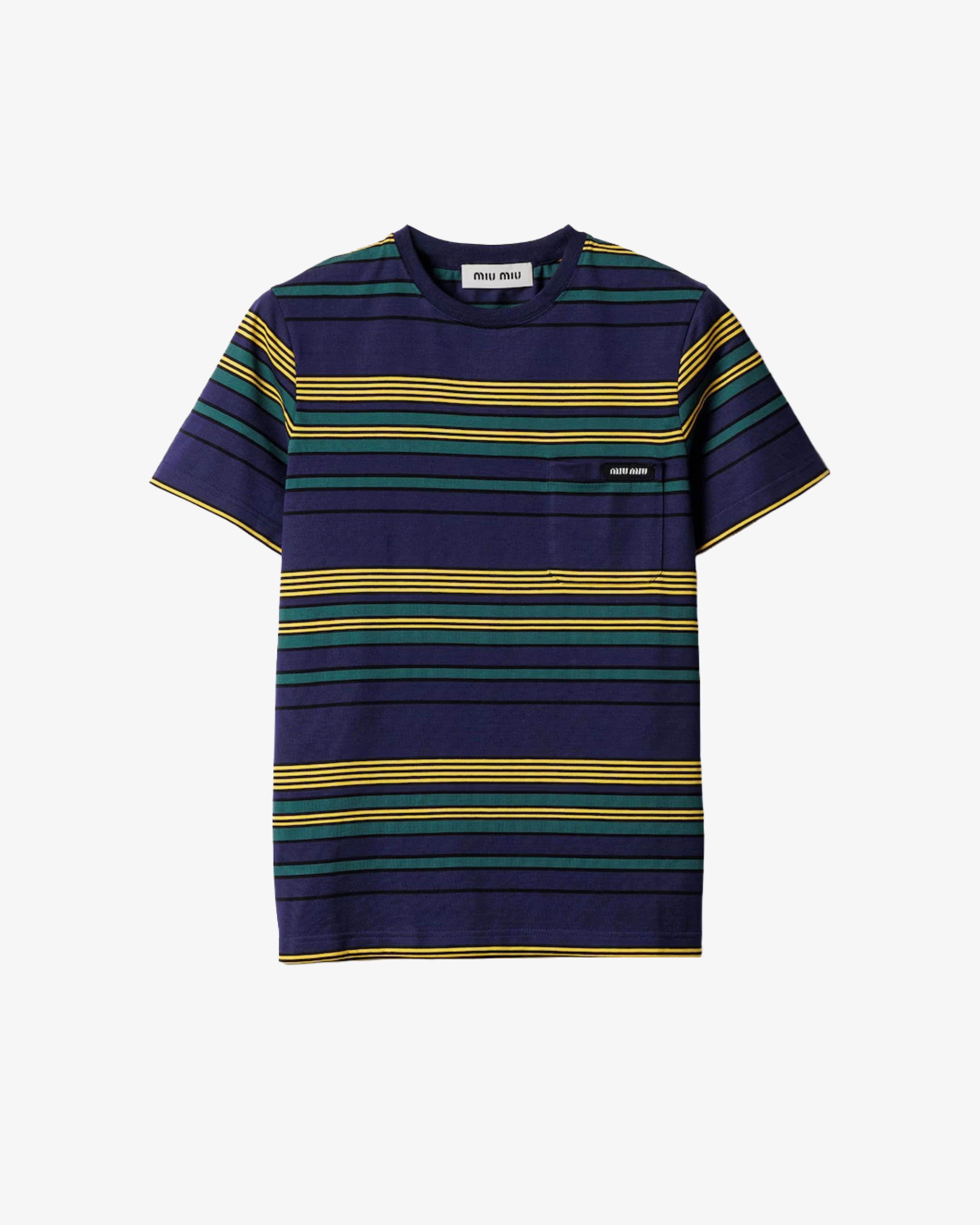 MIU MIU - Women's Jersey Riga T-Shirt - (Navy) by MIU MIU