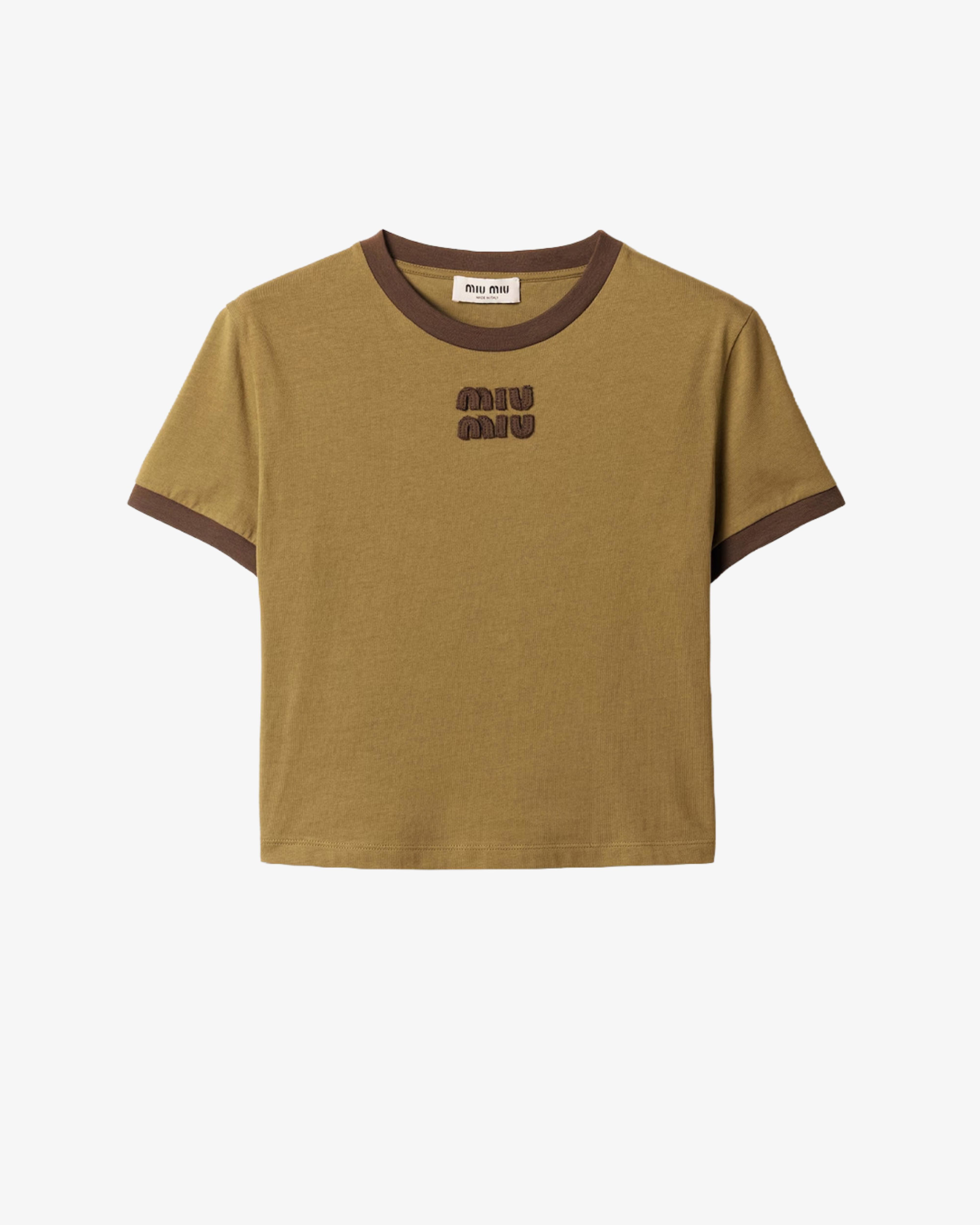 MIU MIU - Women's Jersey T-Shirt - (Green) by MIU MIU