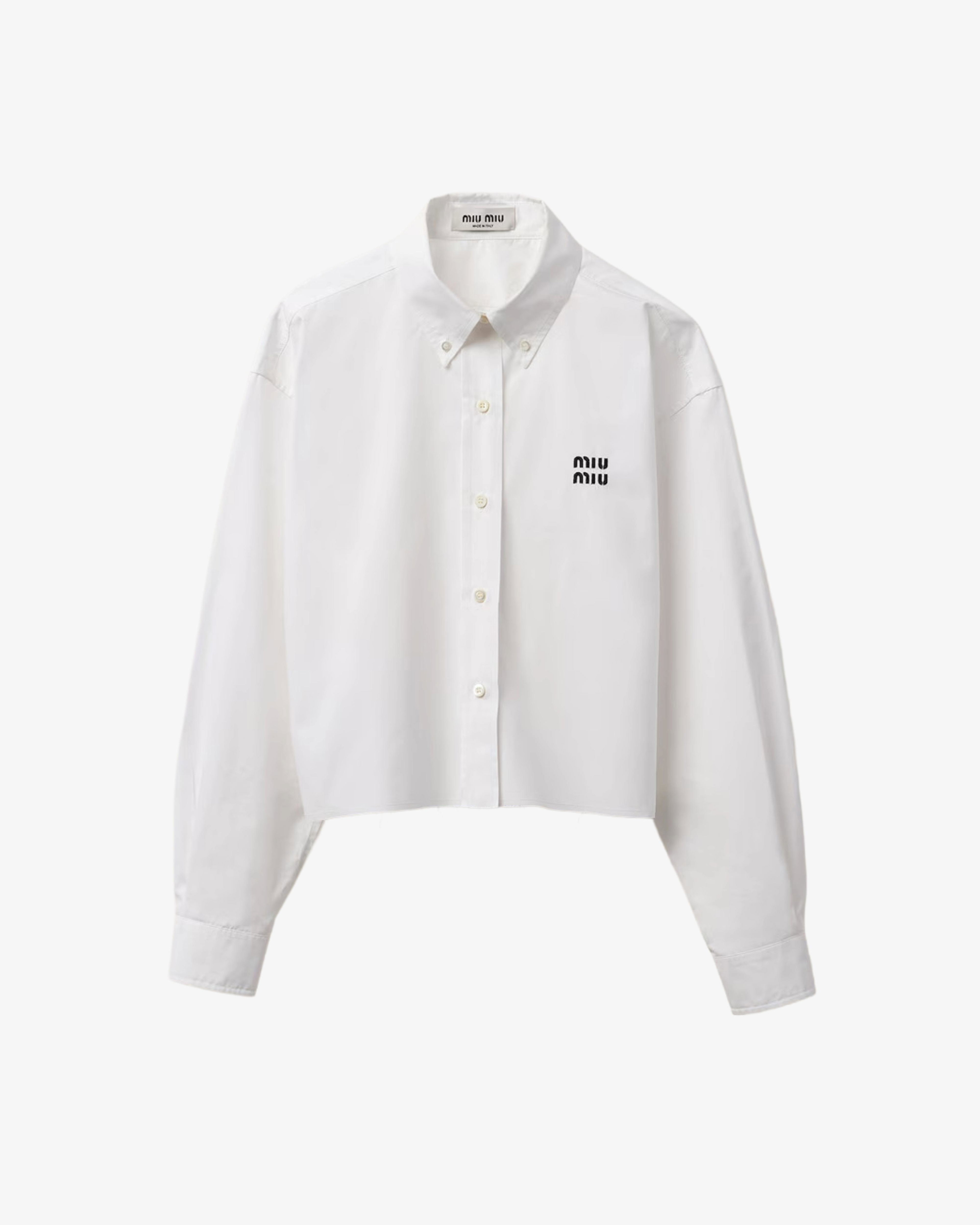 MIU MIU - Women's Popeline Shirt - (White) by MIU MIU