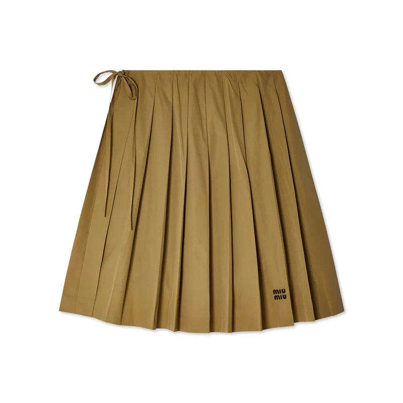 MIU MIU - Women's Poplin Skirt - (Khaki) by MIU MIU