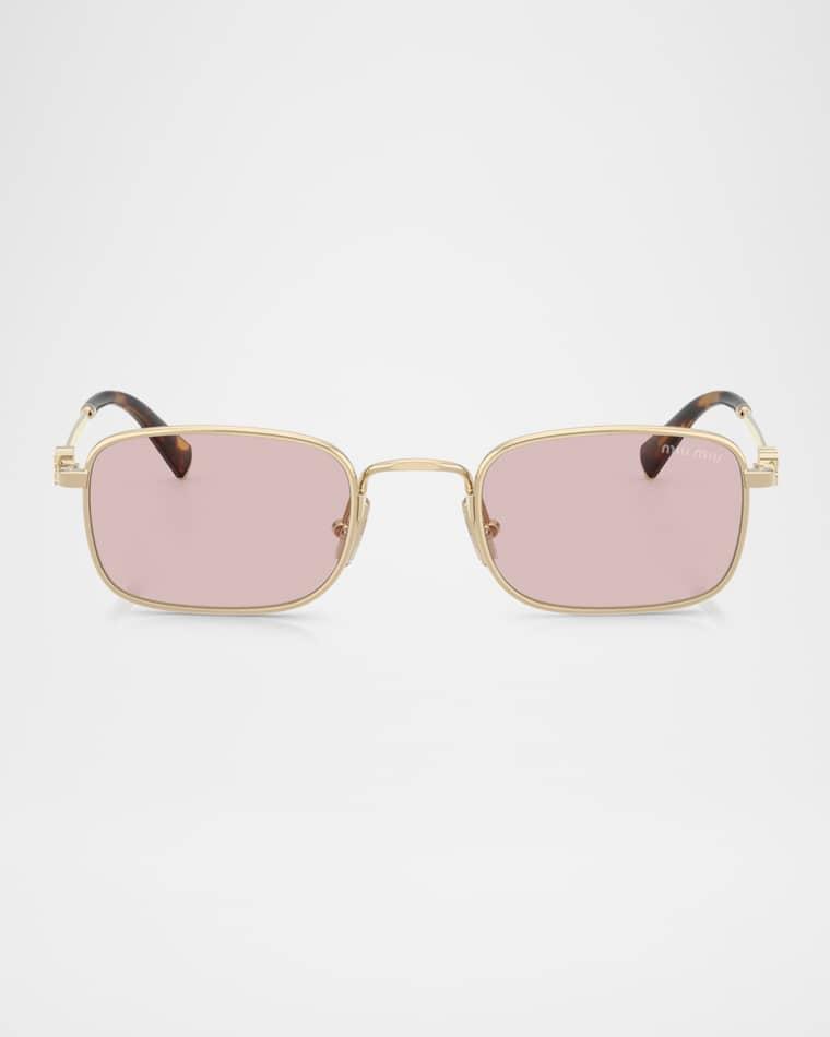 MUA53S Rectangular Metal Sunglasses by MIU MIU