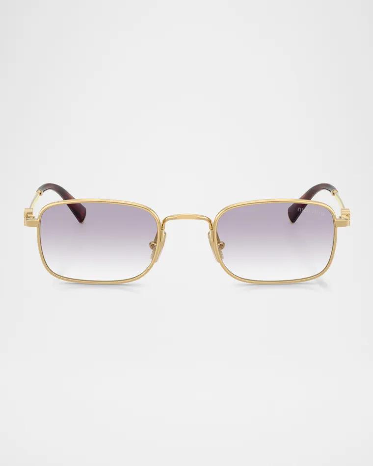 MUA53S Rectangular Metal Sunglasses by MIU MIU