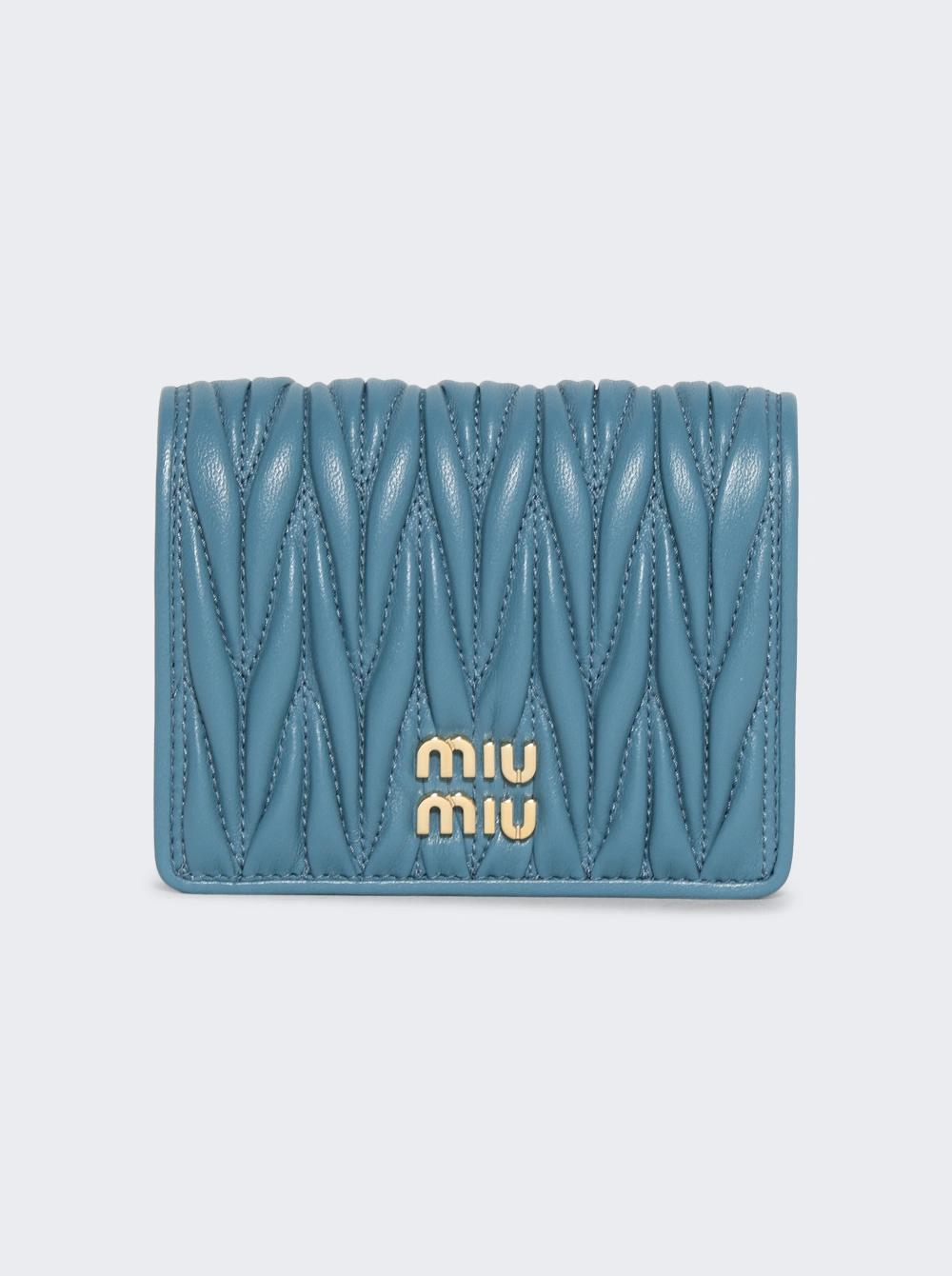 Matelasse Wallet Marine  | The Webster by MIU MIU
