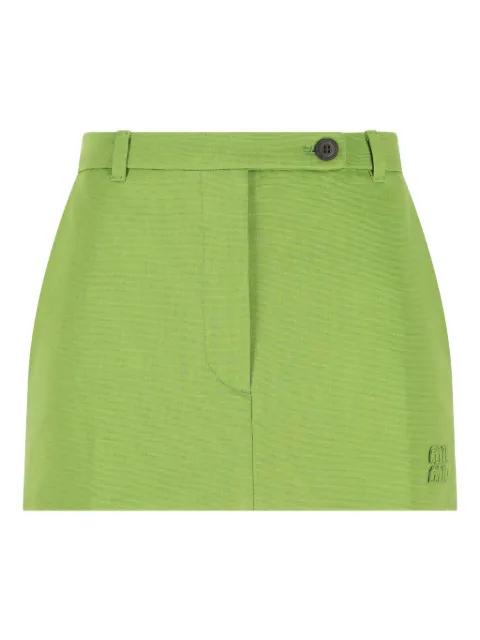 Milano rib knit miniskirt by MIU MIU