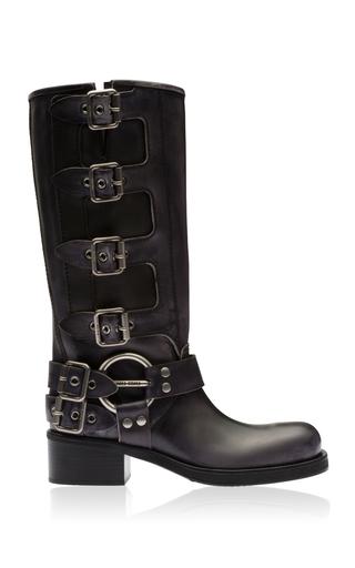Miu Miu Buckled Leather Boots - Moda Operandi by MIU MIU