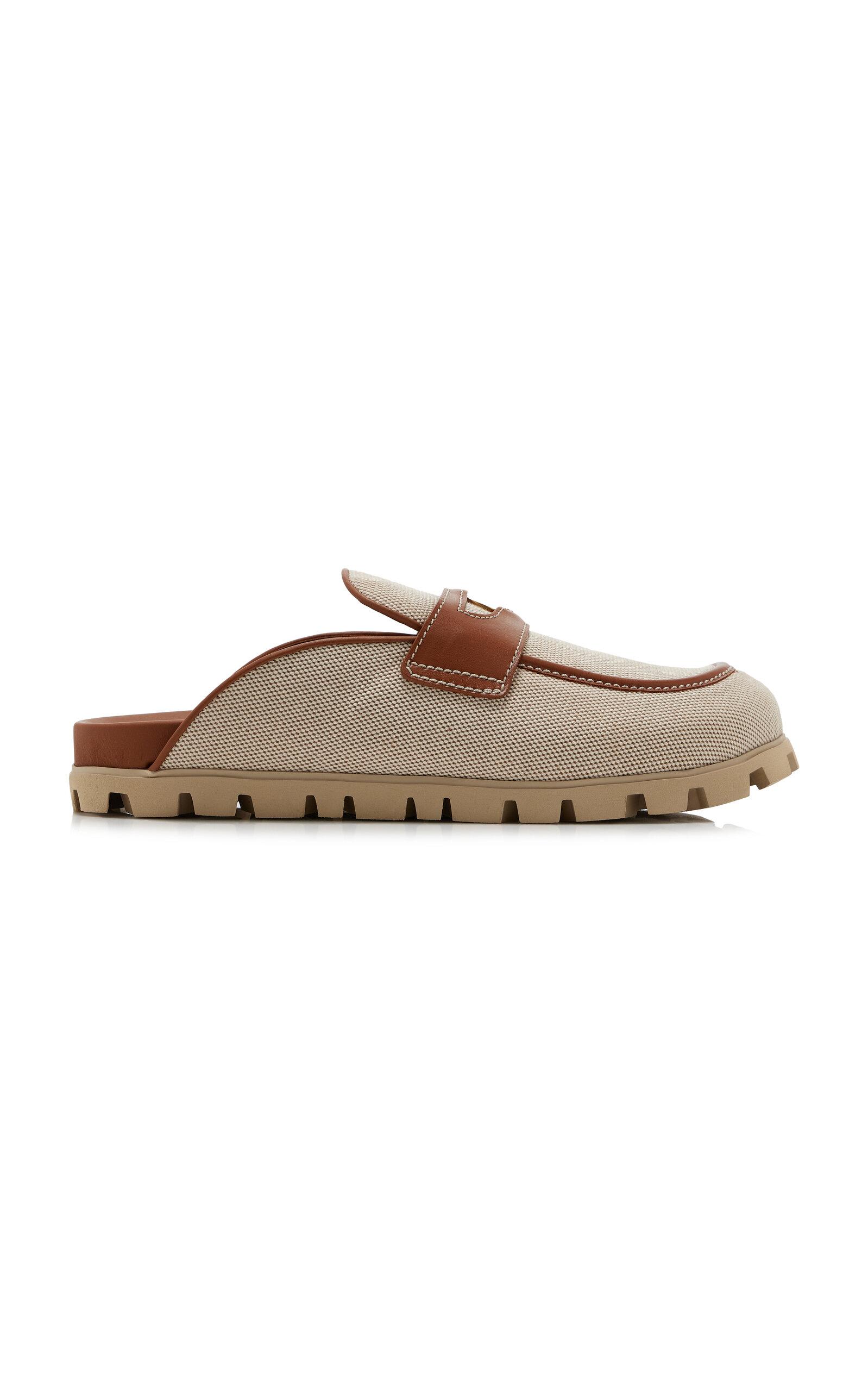 Miu Miu Canvas Loafer Mules - Moda Operandi by MIU MIU
