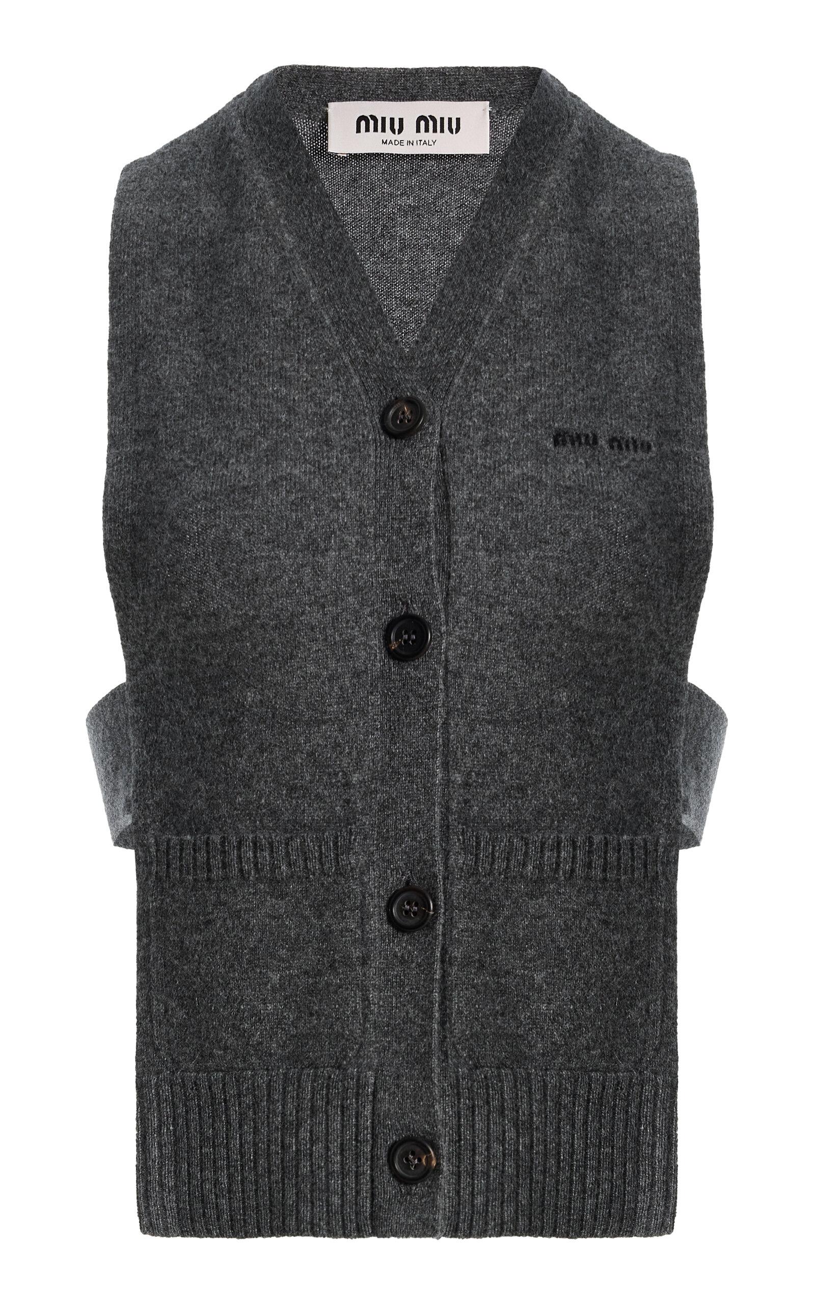 Miu Miu Cashmere Cardigan Vest - Moda Operandi by MIU MIU