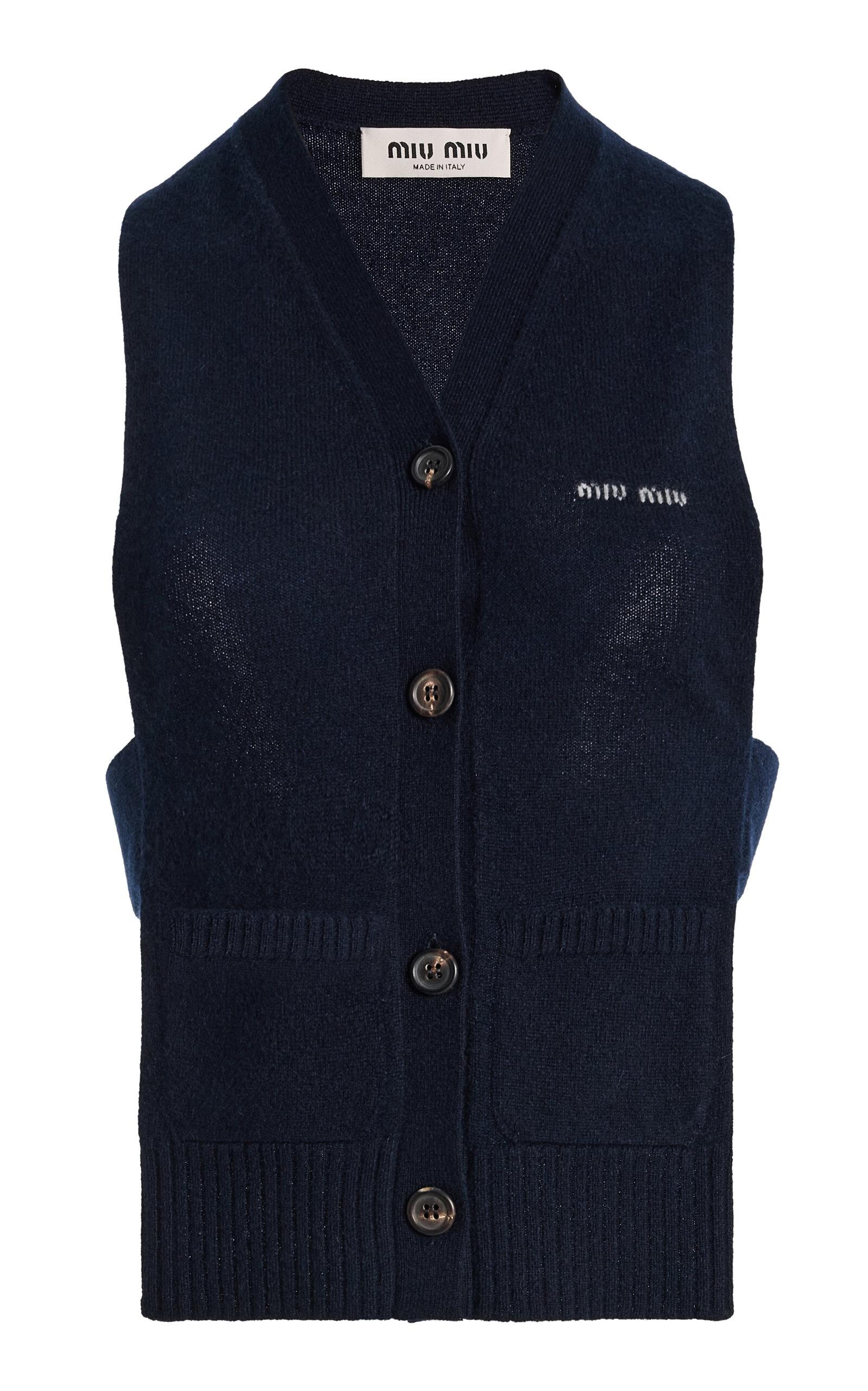 Miu Miu Cashmere Cardigan Vest - Moda Operandi by MIU MIU