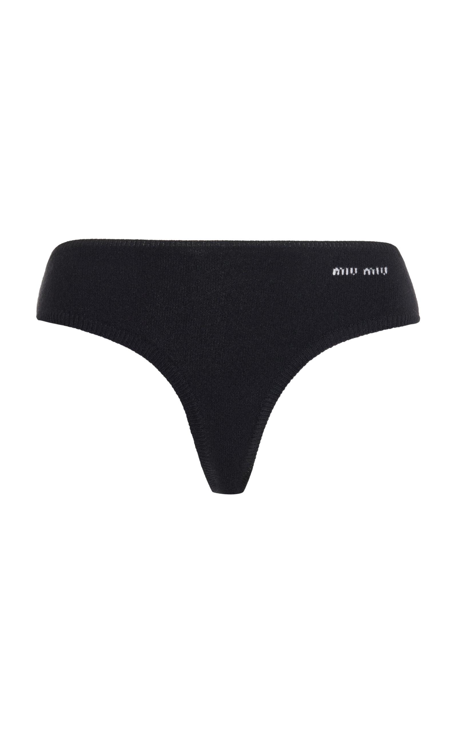 Miu Miu - Cashmere Panties - Black - - Moda Operandi by MIU MIU