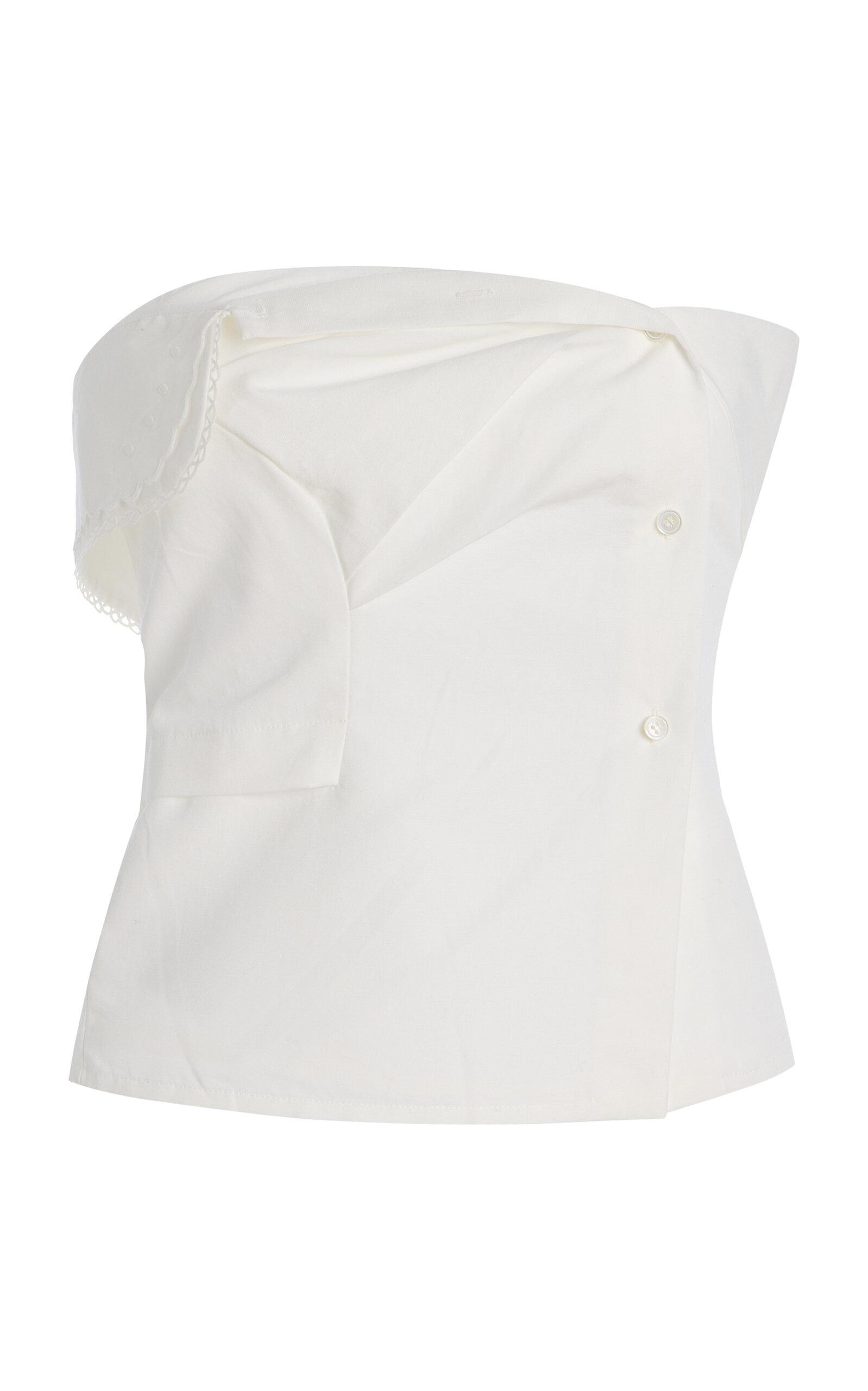Miu Miu Cotton Poplin Bustier Top - Moda Operandi by MIU MIU