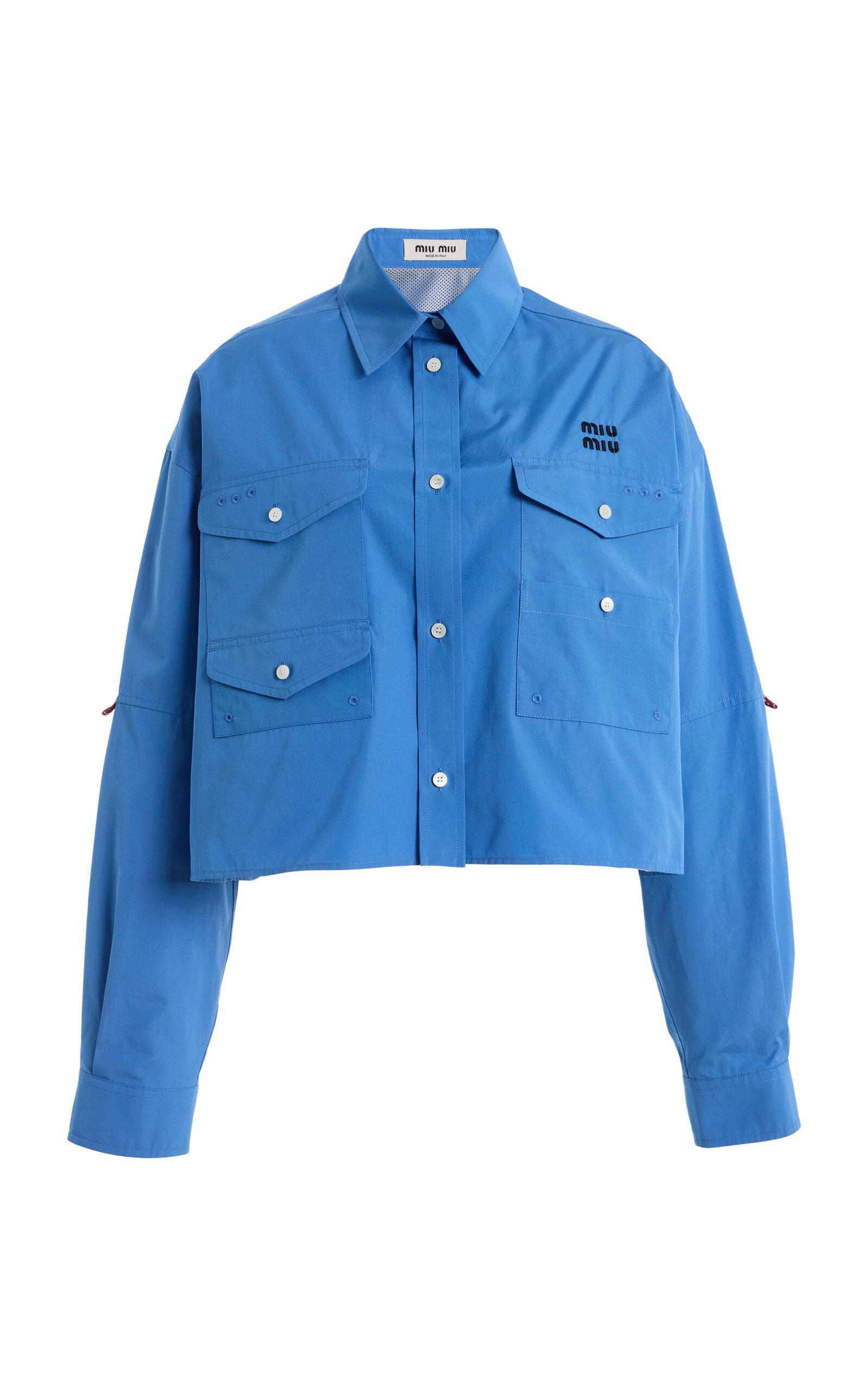 Miu Miu Cotton-Poplin Shirt Jacket - Moda Operandi by MIU MIU