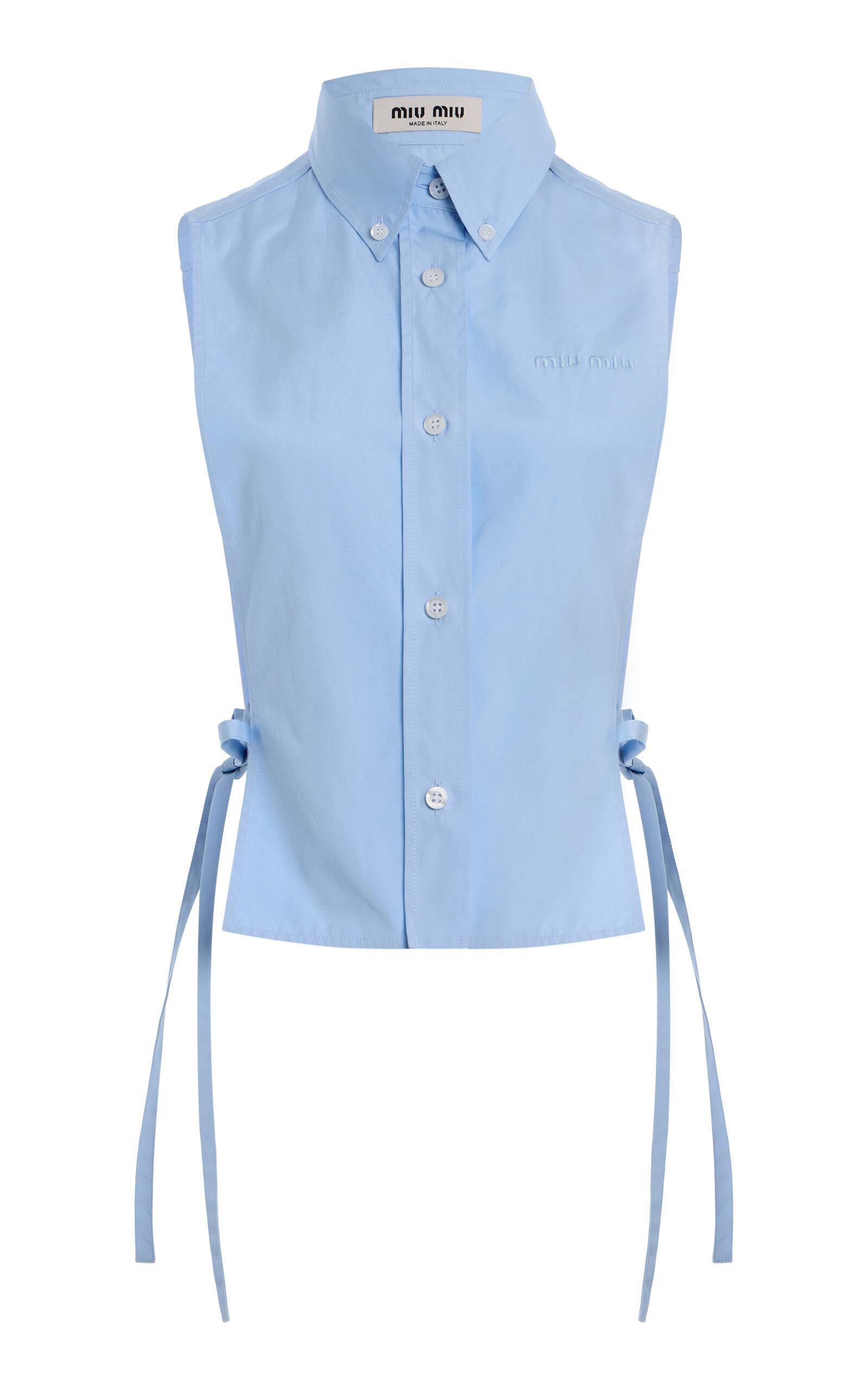 Miu Miu Cotton Poplin Top - Moda Operandi by MIU MIU