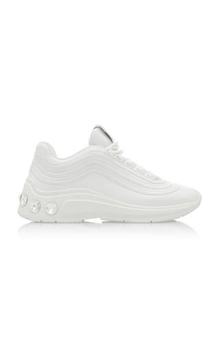Miu Miu Crystal-Embellished Leather Sneakers - Moda Operandi by MIU MIU