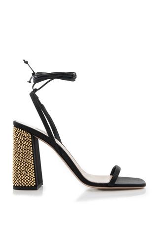 Miu Miu Crystal-Embellished Satin Sandals - Moda Operandi by MIU MIU