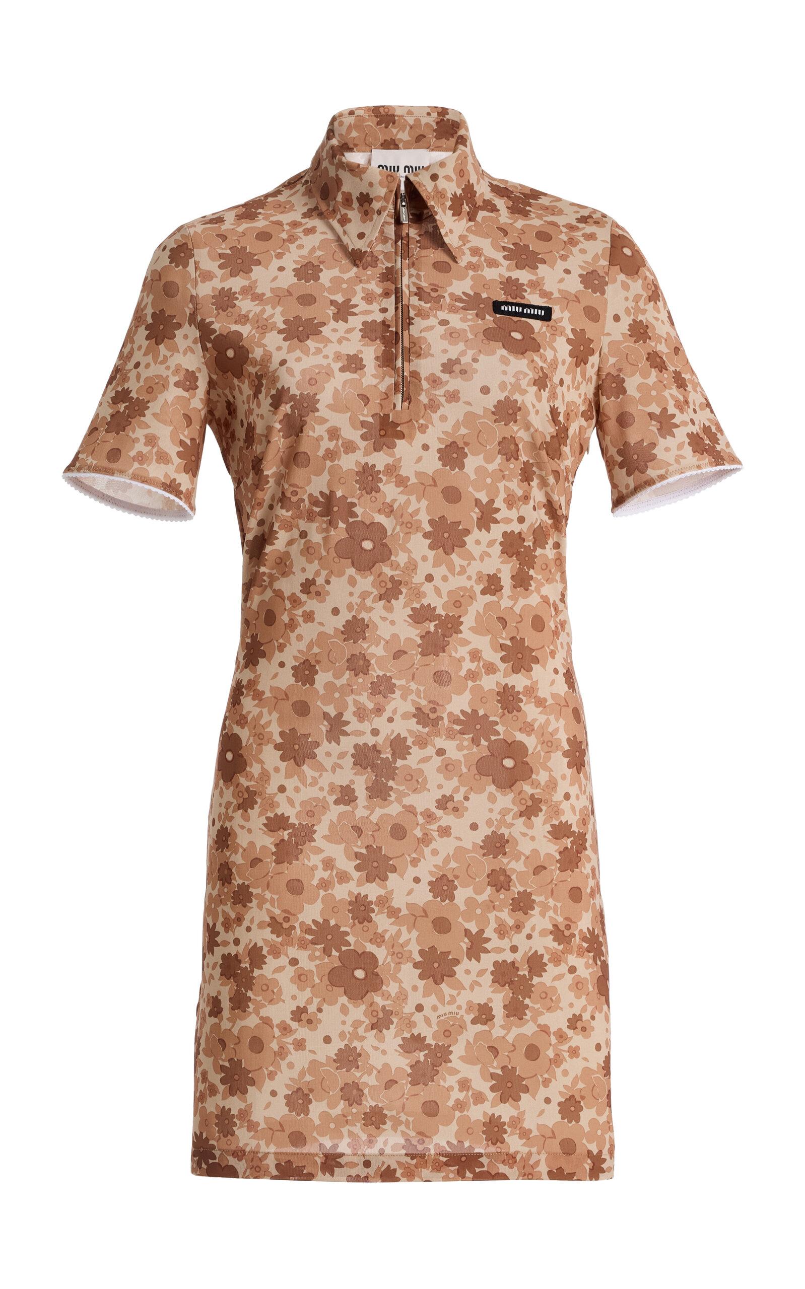 Miu Miu Floral Jersey Mini Dress - Moda Operandi by MIU MIU