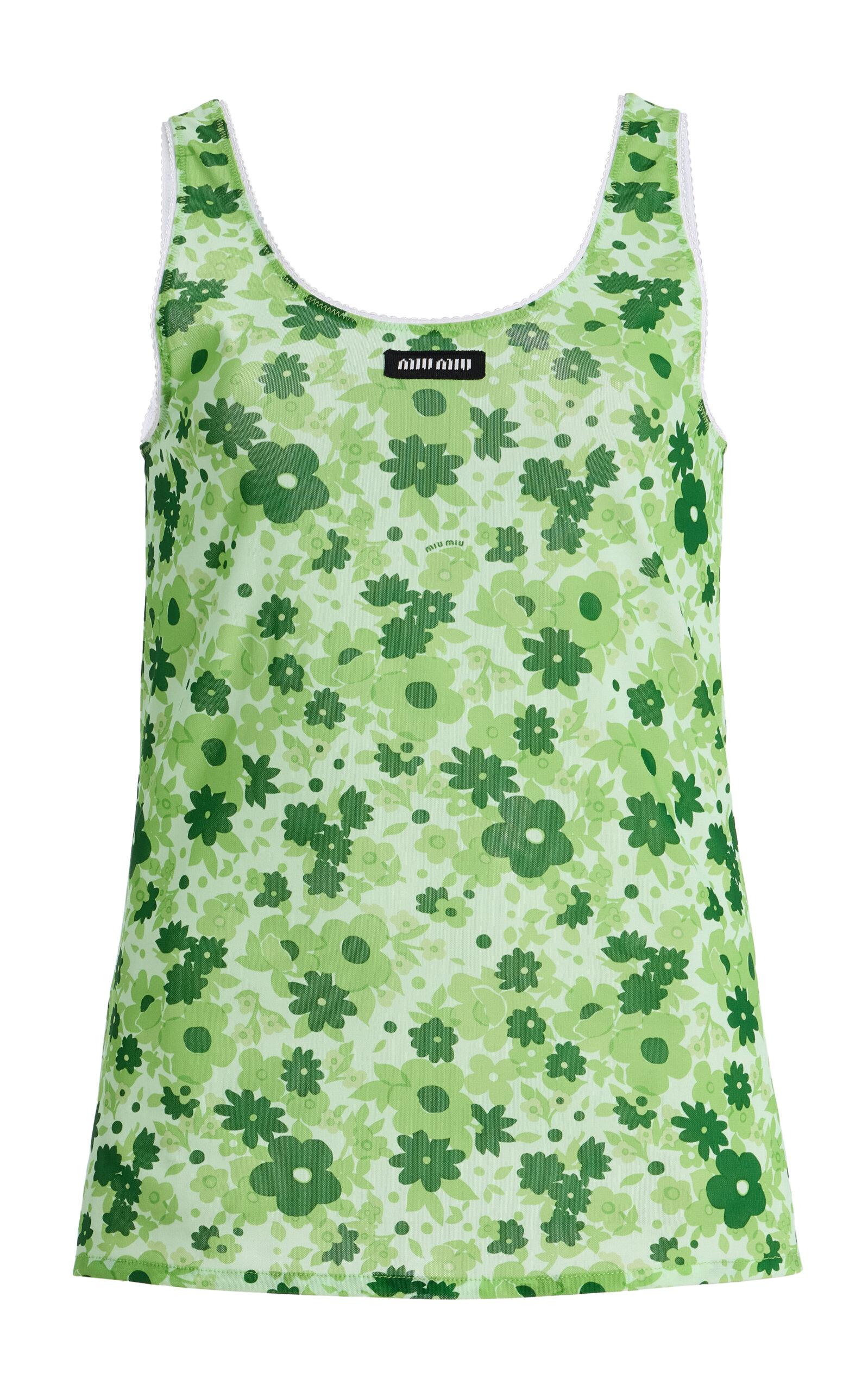 Miu Miu Floral Jersey Tank Top - Moda Operandi by MIU MIU