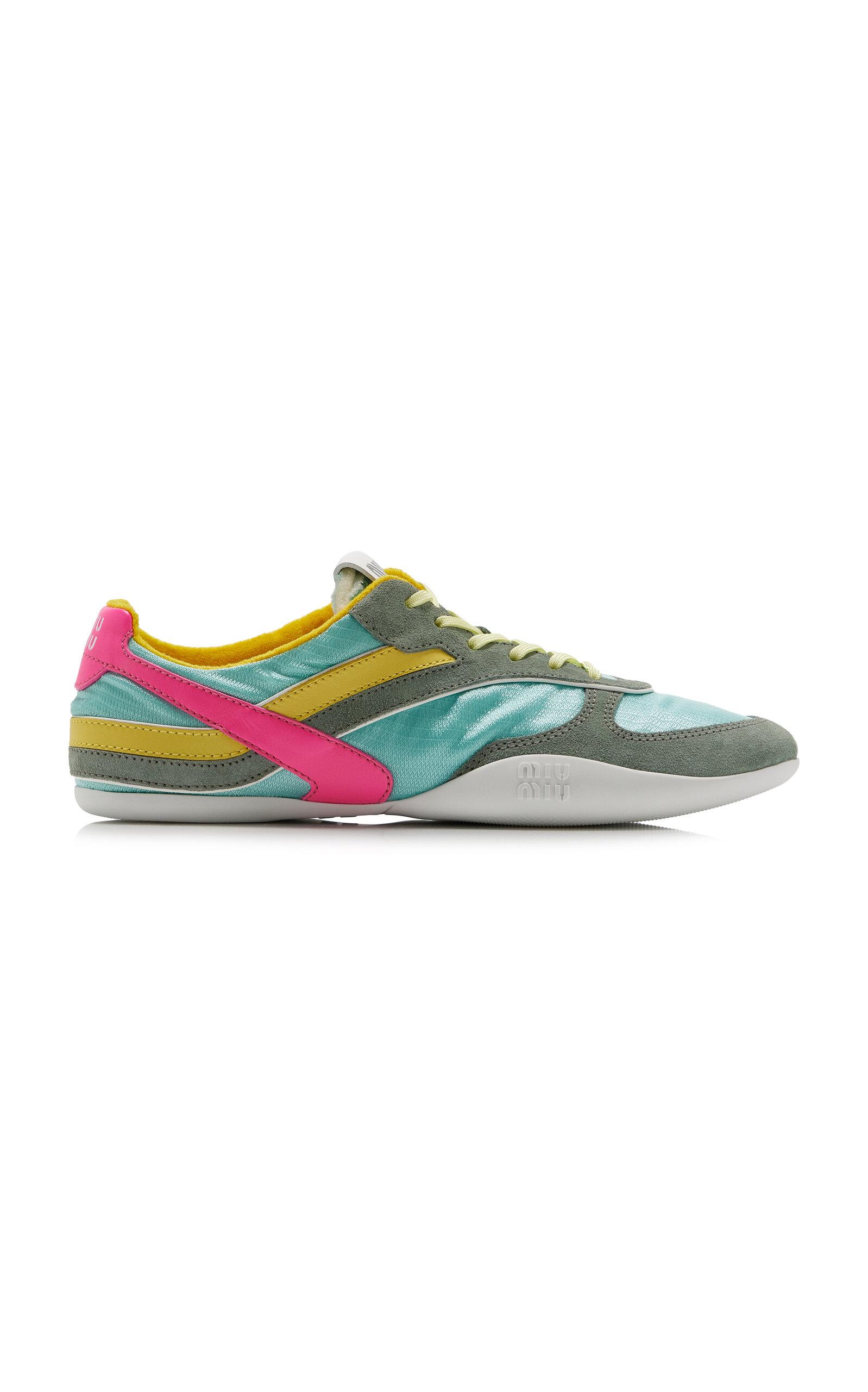 Miu Miu Gymnasium Tech-Nylon and Suede Sneakers - Moda Operandi by MIU MIU