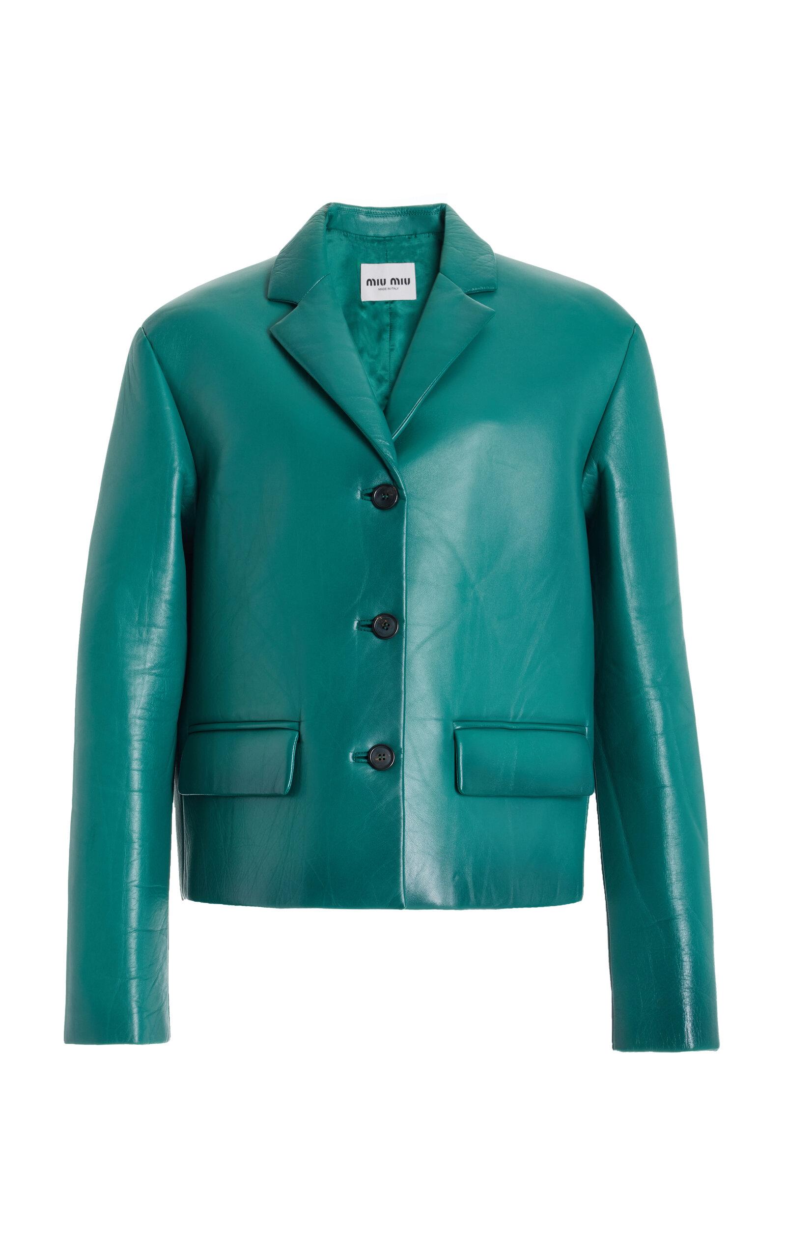 Miu Miu Leather Blazer Jacket - Moda Operandi by MIU MIU