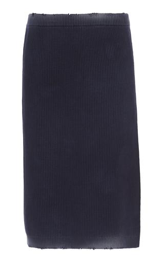 Miu Miu Low-Rise Faded Cotton Midi Skirt - Moda Operandi by MIU MIU