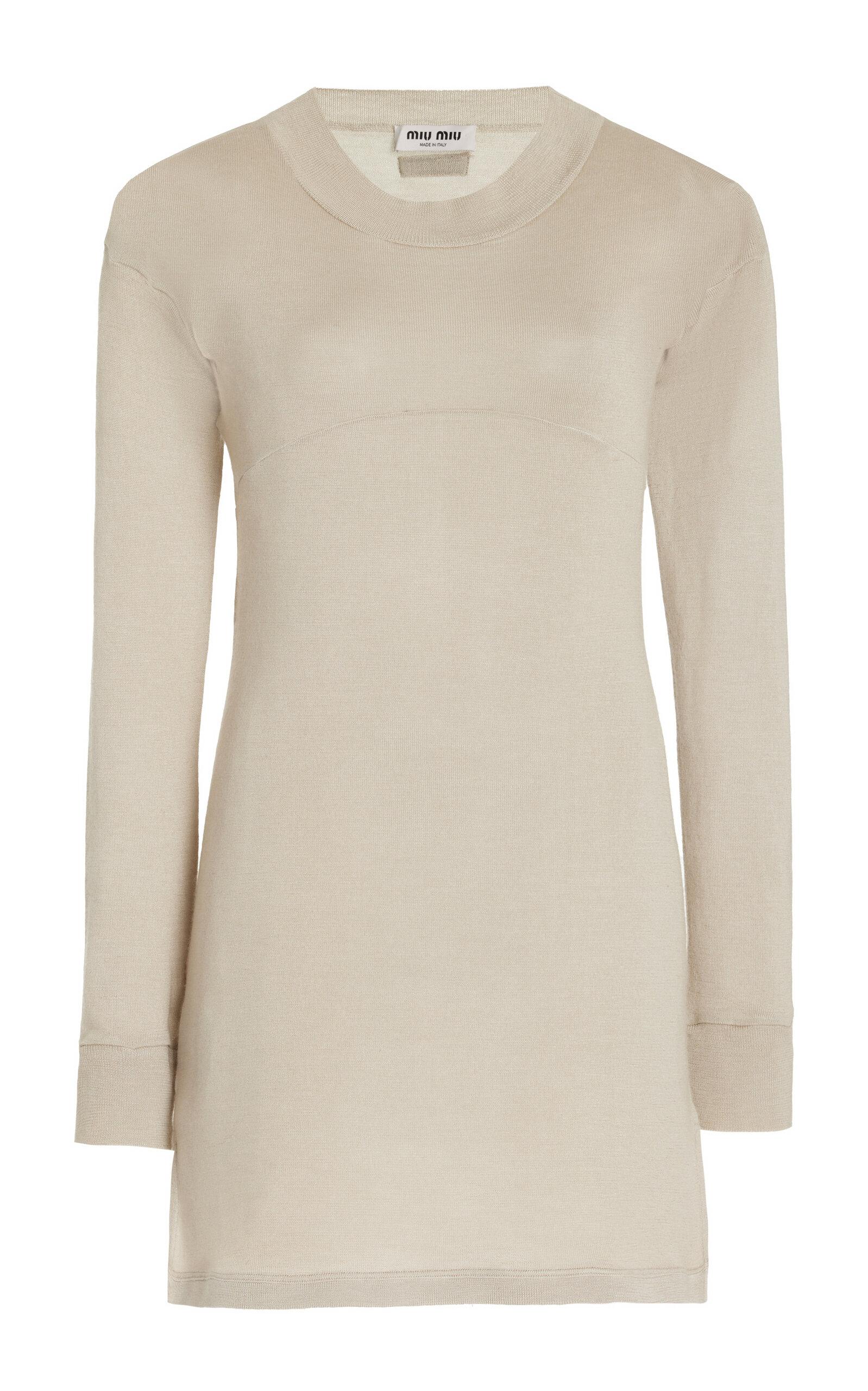 Miu Miu Maglieria Cashmere-Silk Mini Dress - Moda Operandi by MIU MIU
